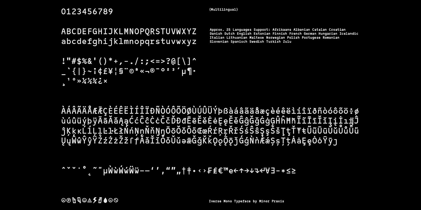 Ejemplo de fuente Iverse Mono #2